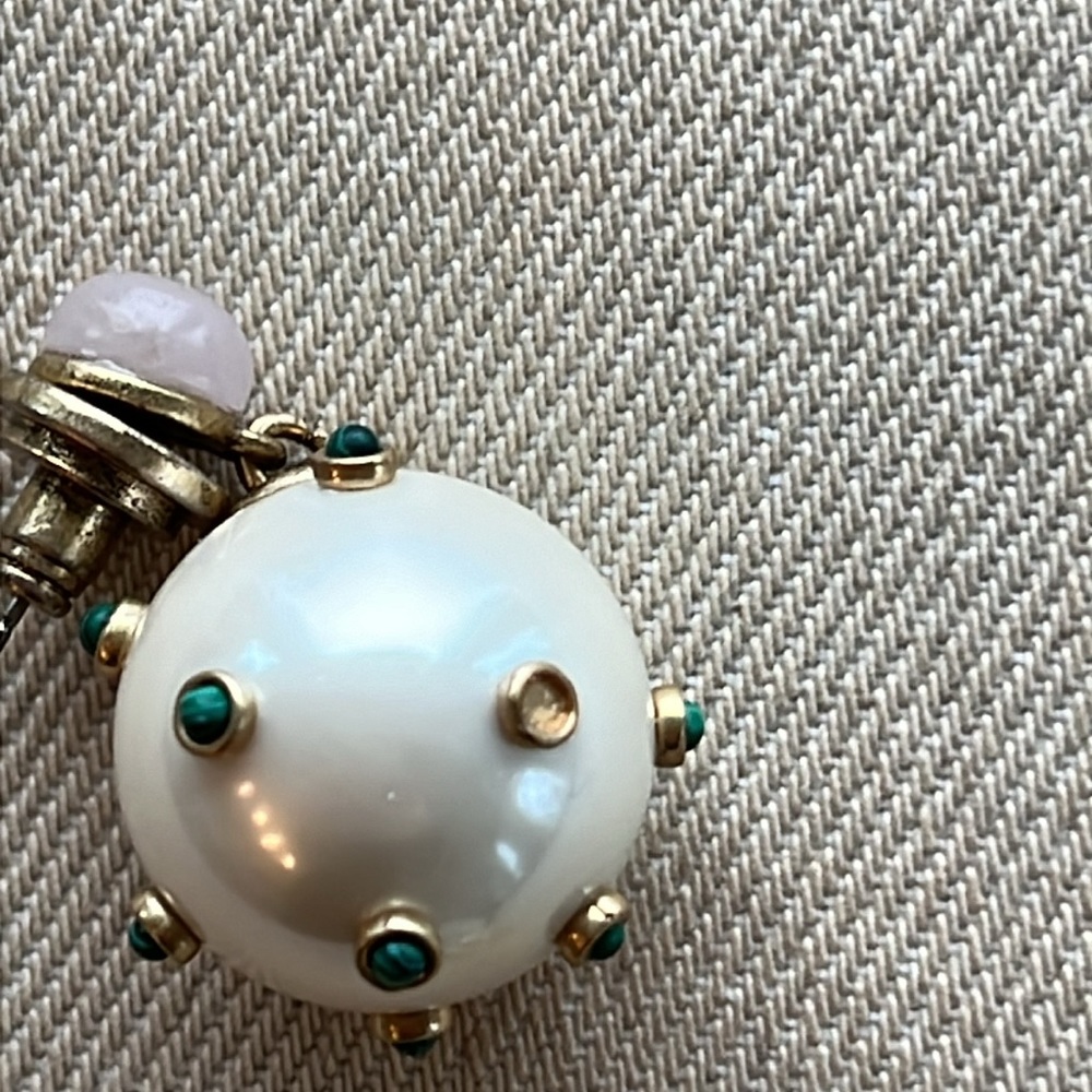 SOLD 💚 Tory Burch Stone Studded Drop Earrings - Picture 7 of 11